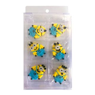 MINIONS | SUGAR DECORATIONS | 6 PIECE PACK