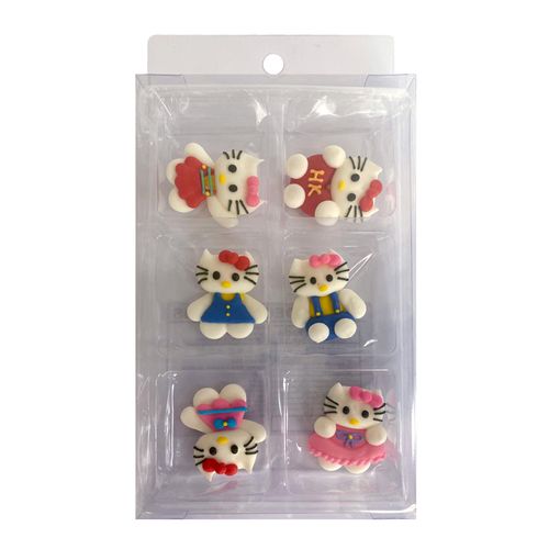 HELLO KITTY | SUGAR DECORATIONS | 6 PIECE PACK - BB 12/24