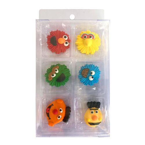 SESAME STREET | SUGAR DECORATIONS | 6 PIECE PACK - BB 12/24