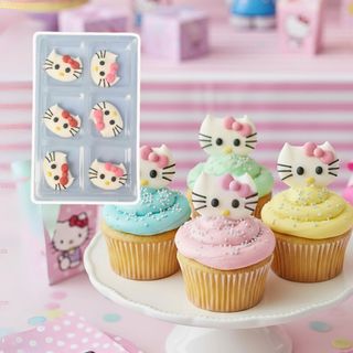 HELLO KITTY FACE | SUGAR DECORATIONS | 6 PIECE PACK
