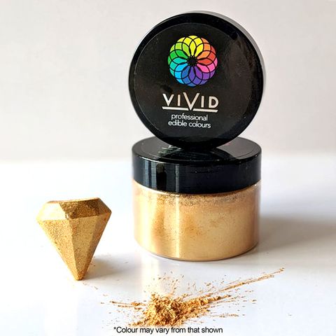 VIVID | ANTIQUE SHIMMER GOLD | EDIBLE METALLIC DUST | 50G - BB 19/04/26