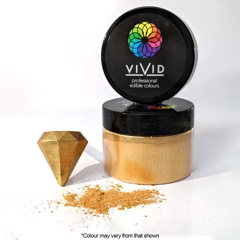 VIVID | WARM SHIMMER GOLD | EDIBLE METALLIC DUST | 50G