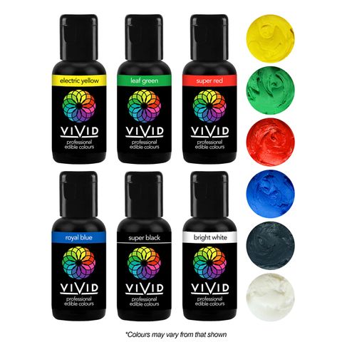 VIVID | PRIMARY 6 PACK | GEL COLOURS | 6 X 21G - BB 09/01/2028