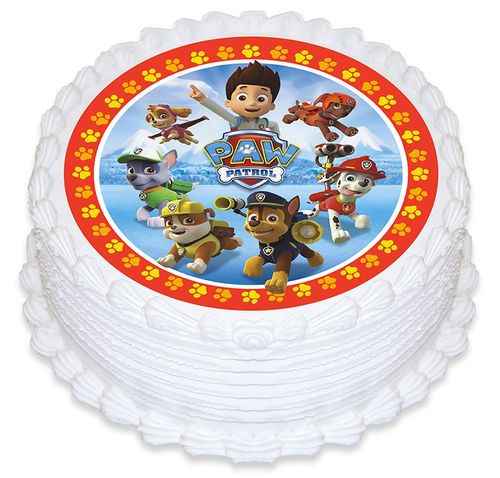 PAW PATROL GROUP ROUND EDIBLE ICING IMAGE - 6.3 INCH / 16CM