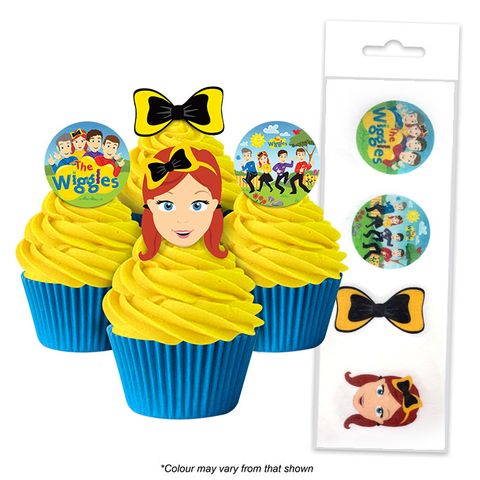 THE WIGGLES | EDIBLE WAFER CUPCAKE TOPPERS | 16 PIECE PACK - BB 03/24