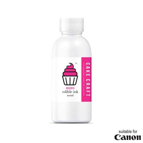 CAKE CRAFT | CANON EDIBLE INK REFILL BOTTLE | MAGENTA | 100ML - BB 01/25