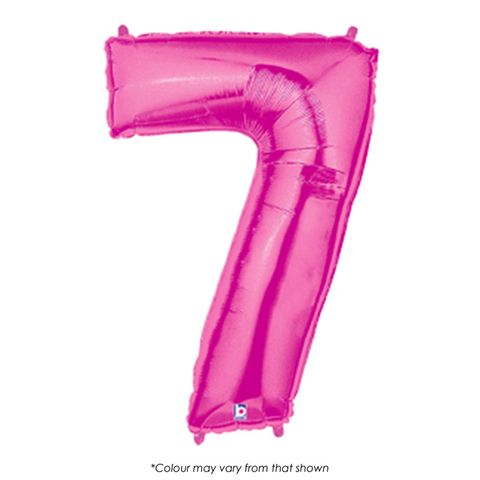 BALLOON | FOIL MEGALOON | NUMBER 7 | PINK | 40 INCH