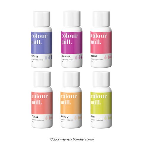 COLOUR MILL | TROPICAL 6 PACK | FOOD COLOUR | 6 x 20ML - BB 02/30