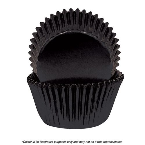 CAKE CRAFT | 408 BLACK FOIL BAKING CUPS | PACK OF 72