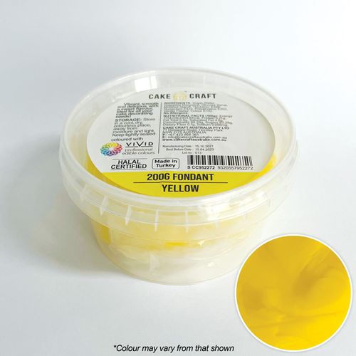 CAKE CRAFT | FONDANT | YELLOW | 200G - BB 28/03/25