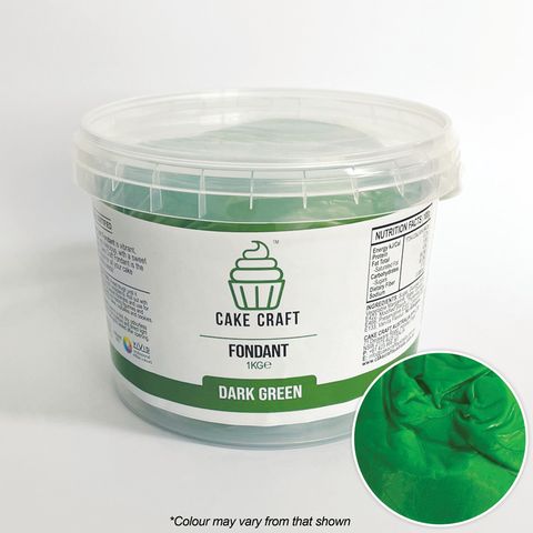 CAKE CRAFT | FONDANT | DARK GREEN | 1KG - BB 30/05/26