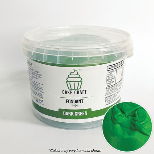 CAKE CRAFT | FONDANT | DARK GREEN | 1KG - BB 30/05/26