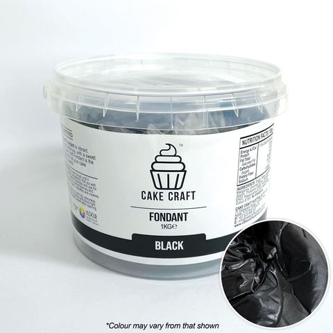 CAKE CRAFT | FONDANT | BLACK | 1KG - BB 28/03/25