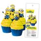 MINIONS | EDIBLE WAFER CUPCAKE TOPPERS | 16 PIECE PACK - BB 06/25