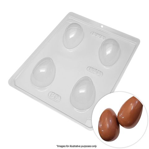 BWB | SMOOTH EGG MOULD 50G (4) | 3 PIECE