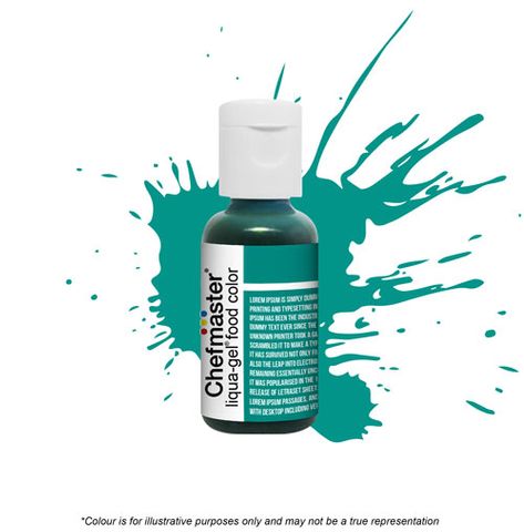 CHEFMASTER | TEAL GREEN | LIQUA-GEL FOOD COLOUR | 0.70 OZ/20 GRAMS - BB 24/01/25