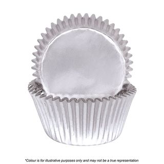 CAKE CRAFT | 408 SILVER FOIL BAKING CUPS | PACK OF 72