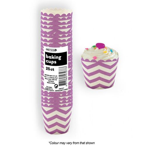 BAKING CUPS | CHEVRON | PRETTY PURPLE | 25 PACK