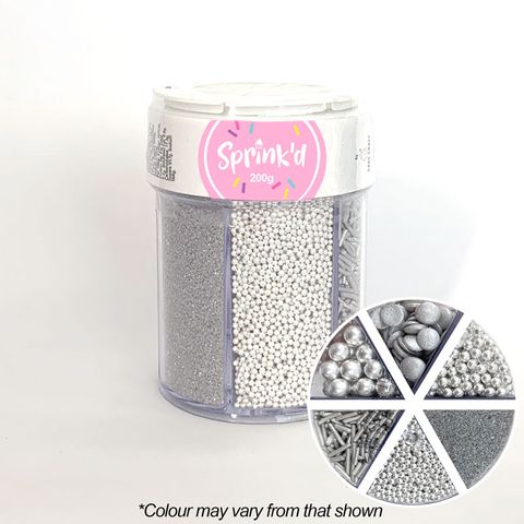 SPRINK'D | 6 CAVITY JAR | SILVER SHINY | 200G - BB 17/10/26