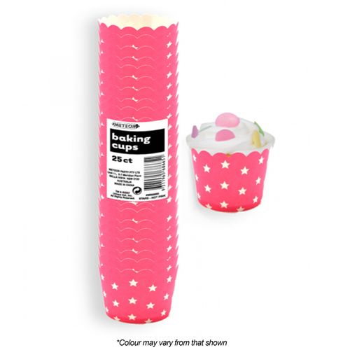 BAKING CUPS | STARS | HOT PINK | 25 PACK
