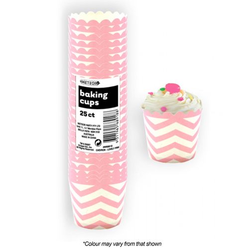 BAKING CUPS | CHEVRON | LOVELY PINK | 25 PACK