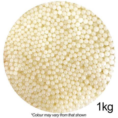 SPRINK'D | SUGAR BALLS | IVORY | 4MM | 1KG - BB 12/03/25