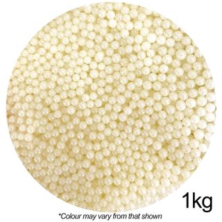 SPRINK'D | SUGAR BALLS | IVORY | 4MM | 1KG - BB 18/07/25