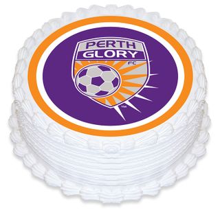 A-LEAGUE PERTH GLORY FC ROUND EDIBLE ICING IMAGE - 6.3 INCH / 16CM