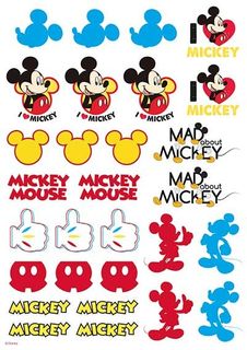 MICKEY MOUSE - ICONS SHEET A4 EDIBLE IMAGE