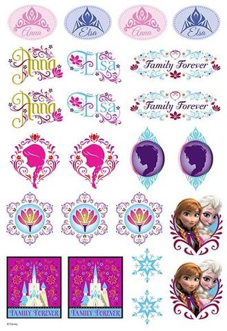 DISNEY FROZEN - ICONS SHEET A4 EDIBLE IMAGE