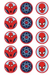 SPIDERMAN - 2 INCH/5CM CUPCAKE IMAGE SHEET - 15 PER SHEET