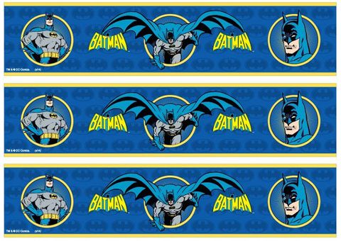 BATMAN CAKE STRIPS A4 EDIBLE IMAGE