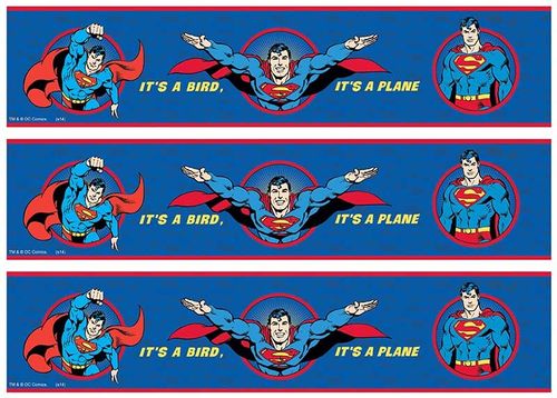 SUPERMAN - CAKE STRIPS A4 EDIBLE IMAGE