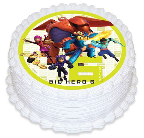 BIG HERO 6 - ROUND EDIBLE ICING IMAGE - 6.3 INCH / 16CM