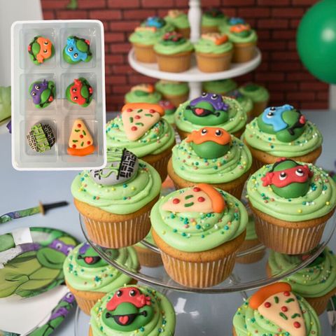 NINJA TURTLES | SUGAR DECORATIONS | 6 PIECE PACK - BB 30/03/26