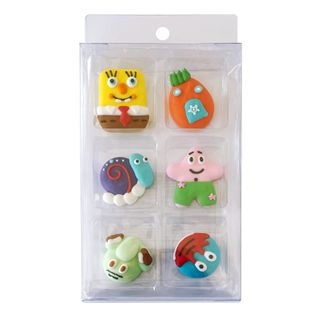 SPONGEBOB | SUGAR DECORATIONS | 6 PIECE PACK - BB 30/03/26