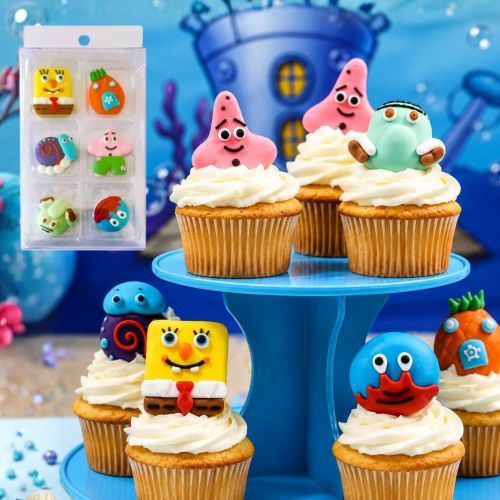 SPONGEBOB | SUGAR DECORATIONS | 6 PIECE PACK