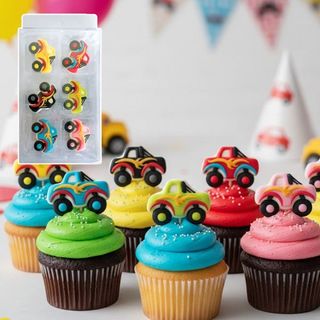 MONSTER TRUCK | SUGAR DECORATIONS | 6 PIECE PACK