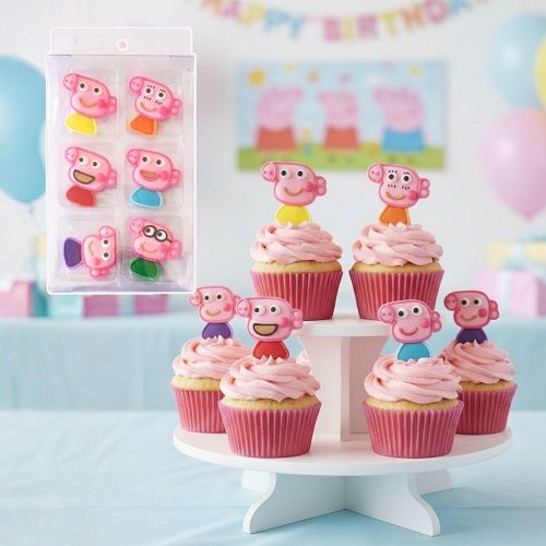 PEPPA PIG | SUGAR DECORATIONS | 6 PIECE PACK