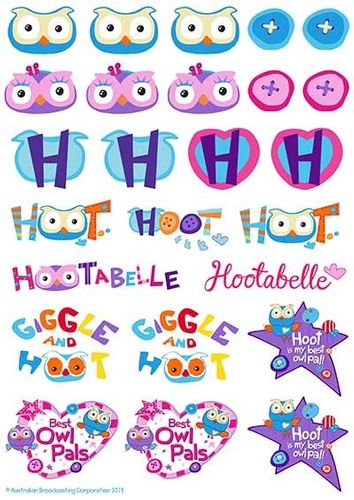 HOOT ICONS SHEET A4 EDIBLE IMAGE