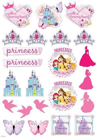 DISNEY PRINCESS - CHARACTER SHEET A4 EDIBLE IMAGE