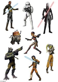 STAR WARS - REBELS CHARACTER SHEET A4 EDIBLE IMAGE