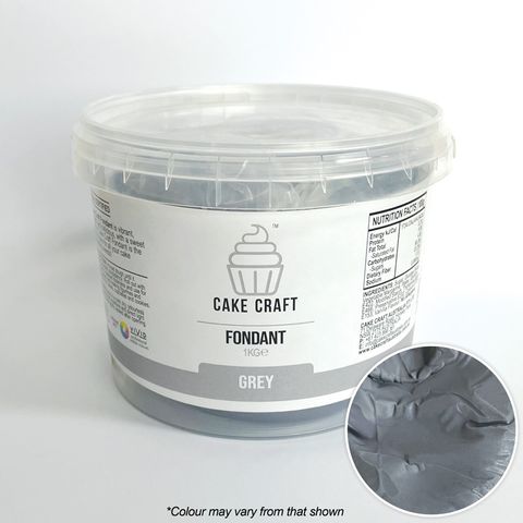 CAKE CRAFT | FONDANT | GREY | 1KG - BB 03/25