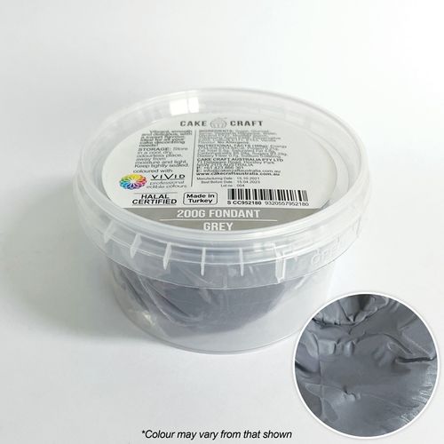 CAKE CRAFT | FONDANT | GREY | 200G - BB 03/25