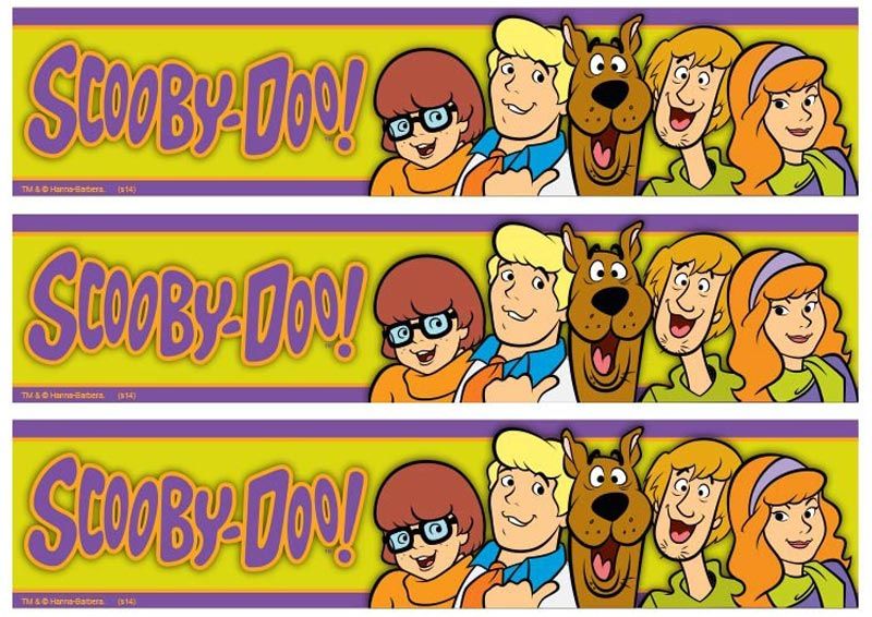 SCOOBY DOO CAKE STRIPS A4 EDIBLE IMAGE