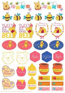 WINNIE THE POOH - ICONS SHEET A4 EDIBLE IMAGE