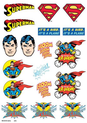 SUPERMAN - ICONS SHEET A4 EDIBLE IMAGE