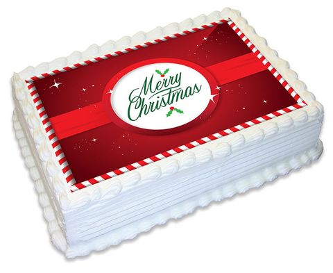 MERRY CHRISTMAS NO 2 -  A4 EDIBLE ICING IMAGE - 29.7CM X 21CM (APPROX.)