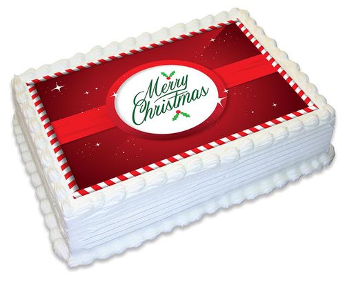 MERRY CHRISTMAS NO 2 -  A4 EDIBLE ICING IMAGE - 29.7CM X 21CM (APPROX.)