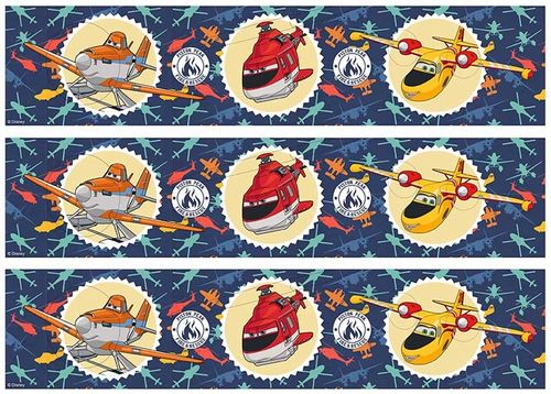 DISNEY PLANES CAKE STRIPS A4 EDIBLE IMAGE